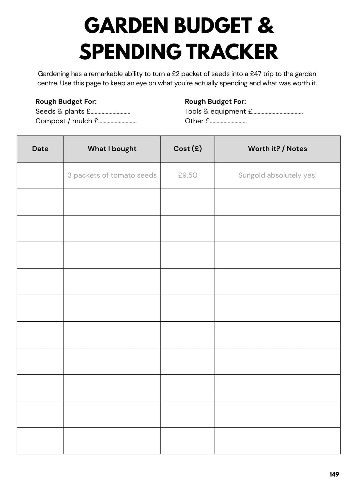 UK Specific Digital Growing Planner 2027 - Plan your garden or allotment for 2027