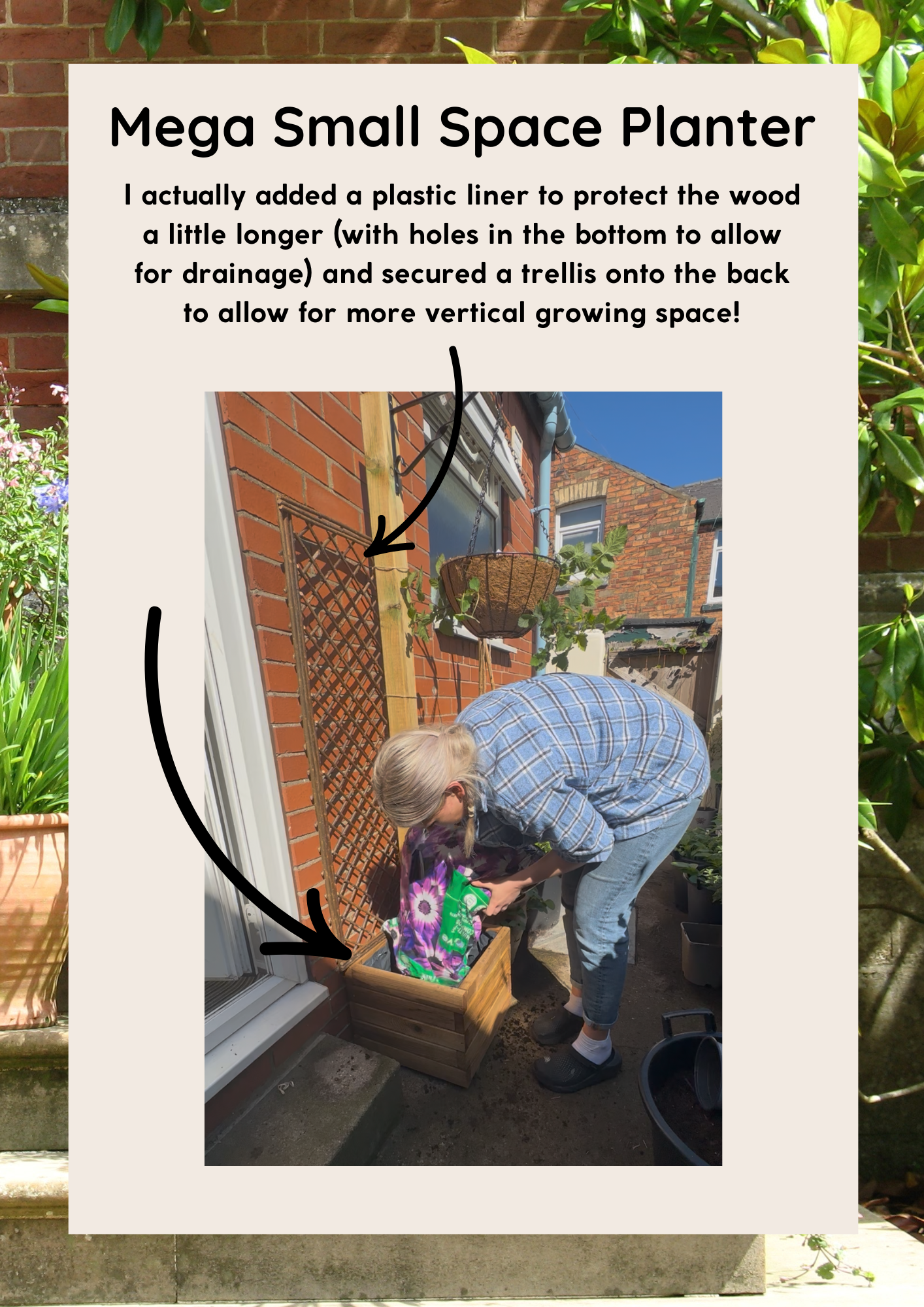 Small space mega planter DIY how to