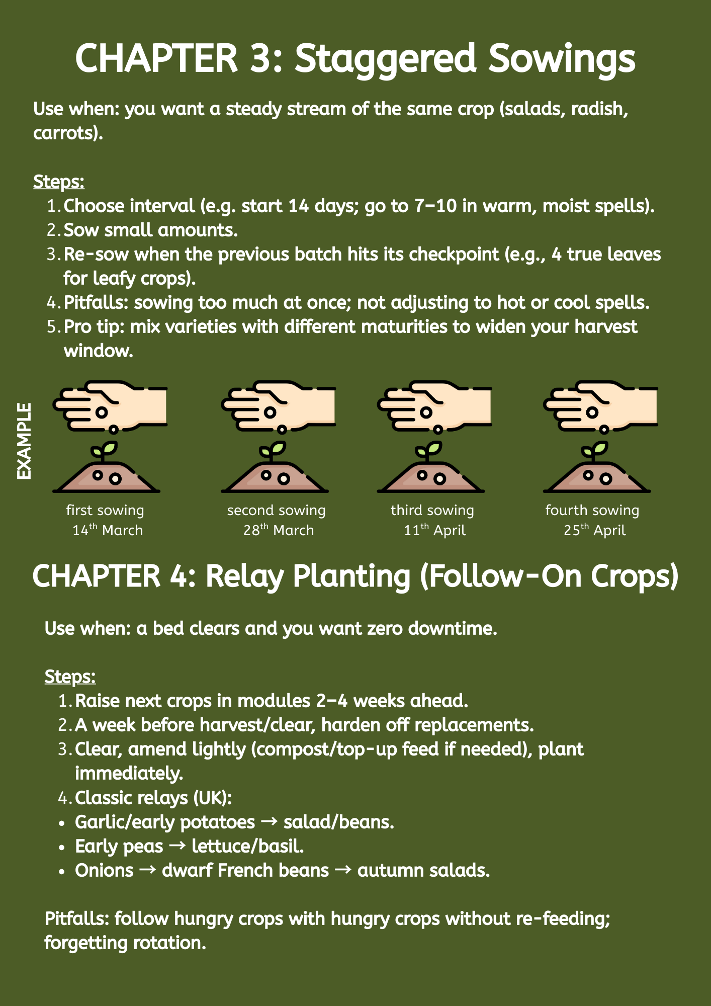 UK Veg Garden & Allotment Succession Planting Playbook - Digital Guide To Planning Multiple Sowings Across The Season PDF