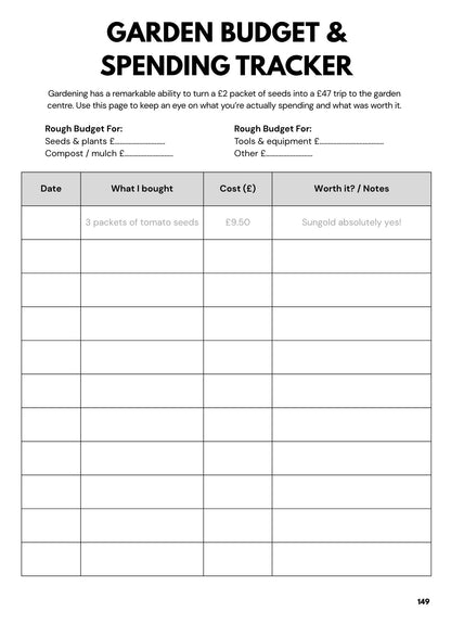 UK Specific Digital Growing Planner 2027 - Plan your garden or allotment for 2027