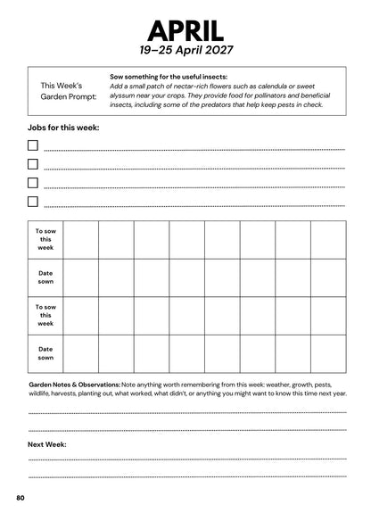UK Specific Digital Growing Planner 2027 - Plan your garden or allotment for 2027