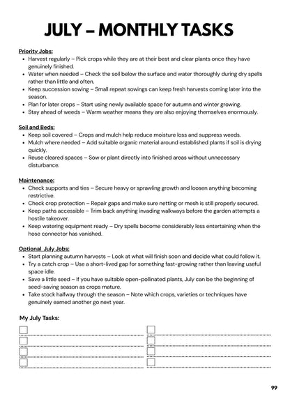 UK Specific Digital Growing Planner 2027 - Plan your garden or allotment for 2027