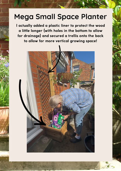 Small space mega planter DIY how to  